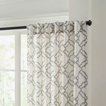 allen + roth 84-in Grey Light Filtering Back Tab Single Curtain Panel (2) NEW
