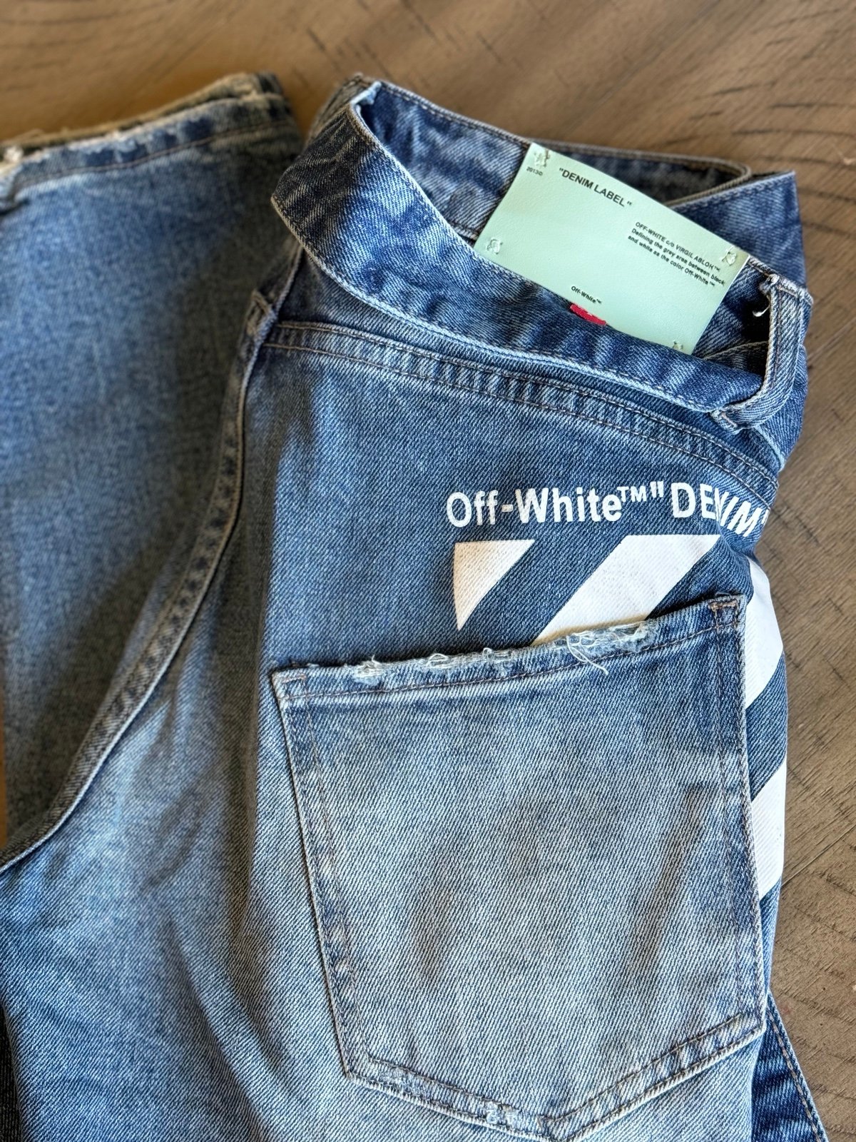 OFF WHITE virgin abloh denim jeans