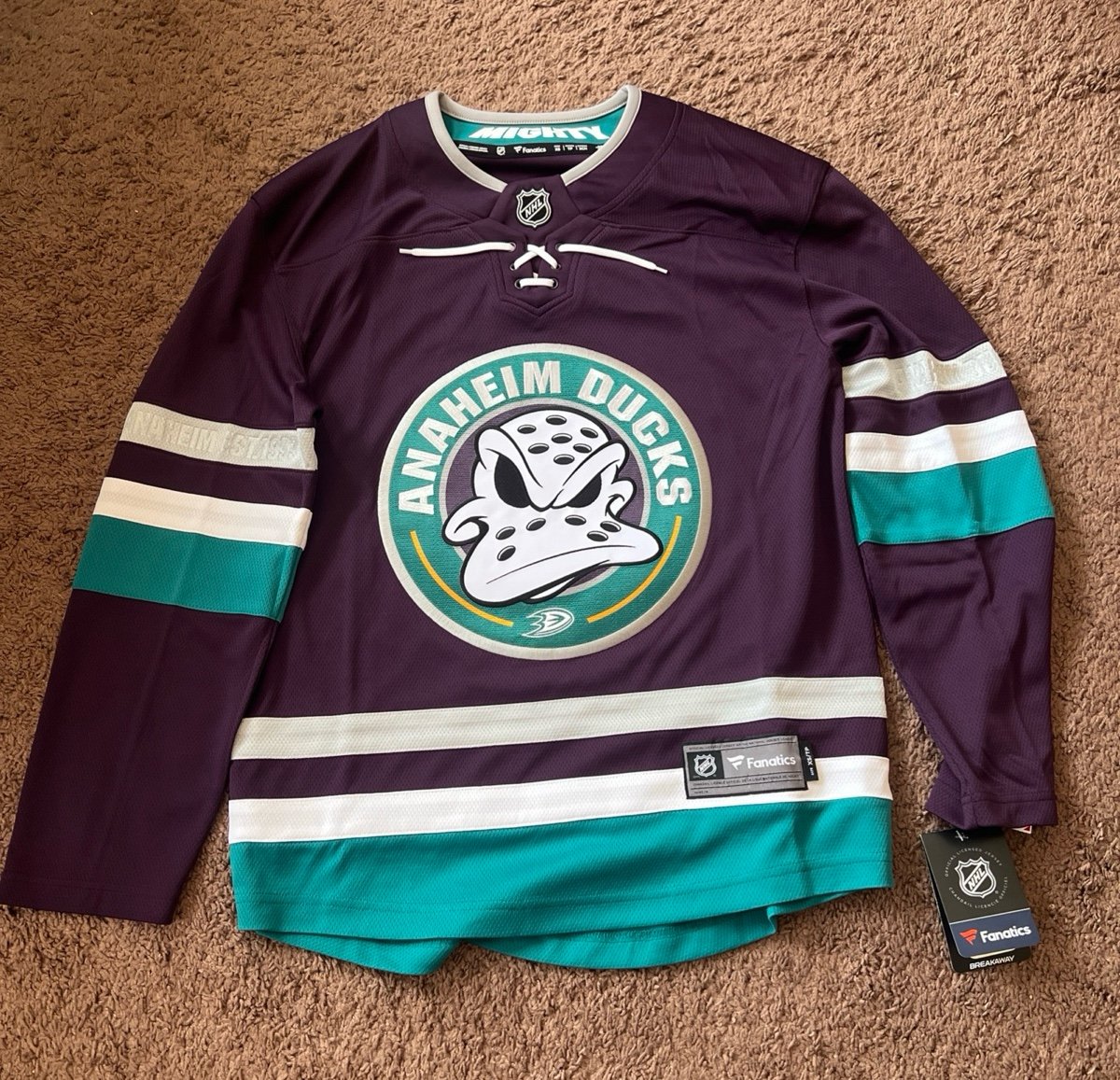 Fanatics NHL Anaheim Mighty Ducks 30th Anniversary Premier Breakaway Jersey XS