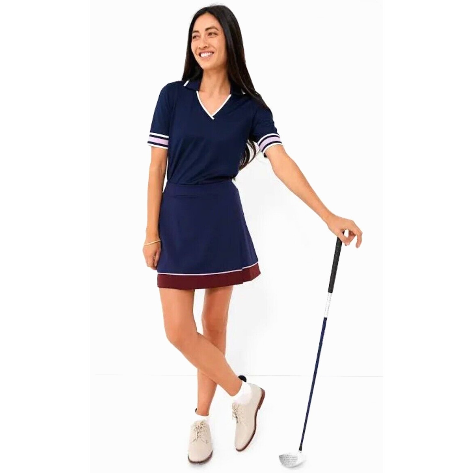 NWT RLX Ralph Lauren LADIES SZ XS GOLF DRY WICK INTERLOCK BANDED WRAP 17 SKORT
