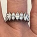 NEW Vintage Ring Size 8 Sterling Band Cubic Zirconia MCM Wedding Band 4B