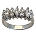 NEW Vintage Ring Size 8 Sterling Band Cubic Zirconia MCM Wedding Band 4B