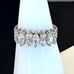 NEW Vintage Ring Size 8 Sterling Band Cubic Zirconia MCM Wedding Band 4B