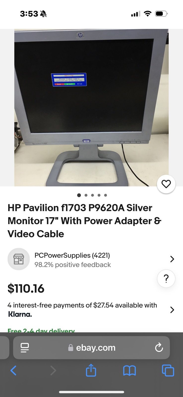 HP PAVILION F1703