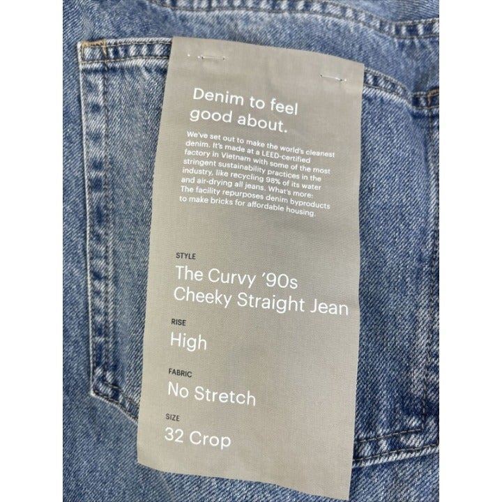 Everlane '90s Cheeky Jeans Size 32 Crop shops - Brand New High Rise Straight