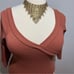 NWOT Astr The Label Rust Criss Cross Banded V-Neck Bodysuit - XL