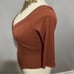 NWOT Astr The Label Rust Criss Cross Banded V-Neck Bodysuit - XL