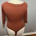 NWOT Astr The Label Rust Criss Cross Banded V-Neck Bodysuit - XL