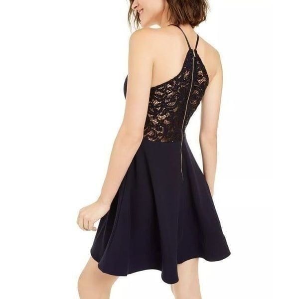 Sequin Hearts Juniors' Lace Back Dress,
