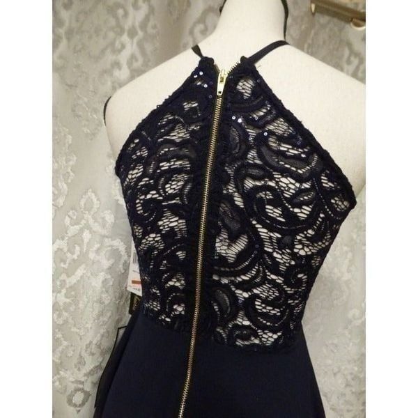 Sequin Hearts Juniors' Lace Back Dress, - detail