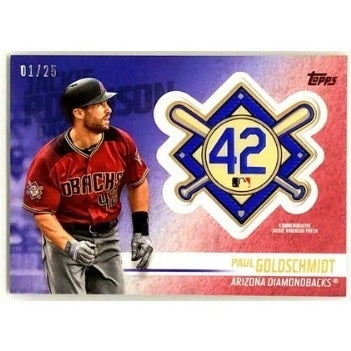RARE! PAUL GOLDSCHMIDT PATCH CARD #01/25