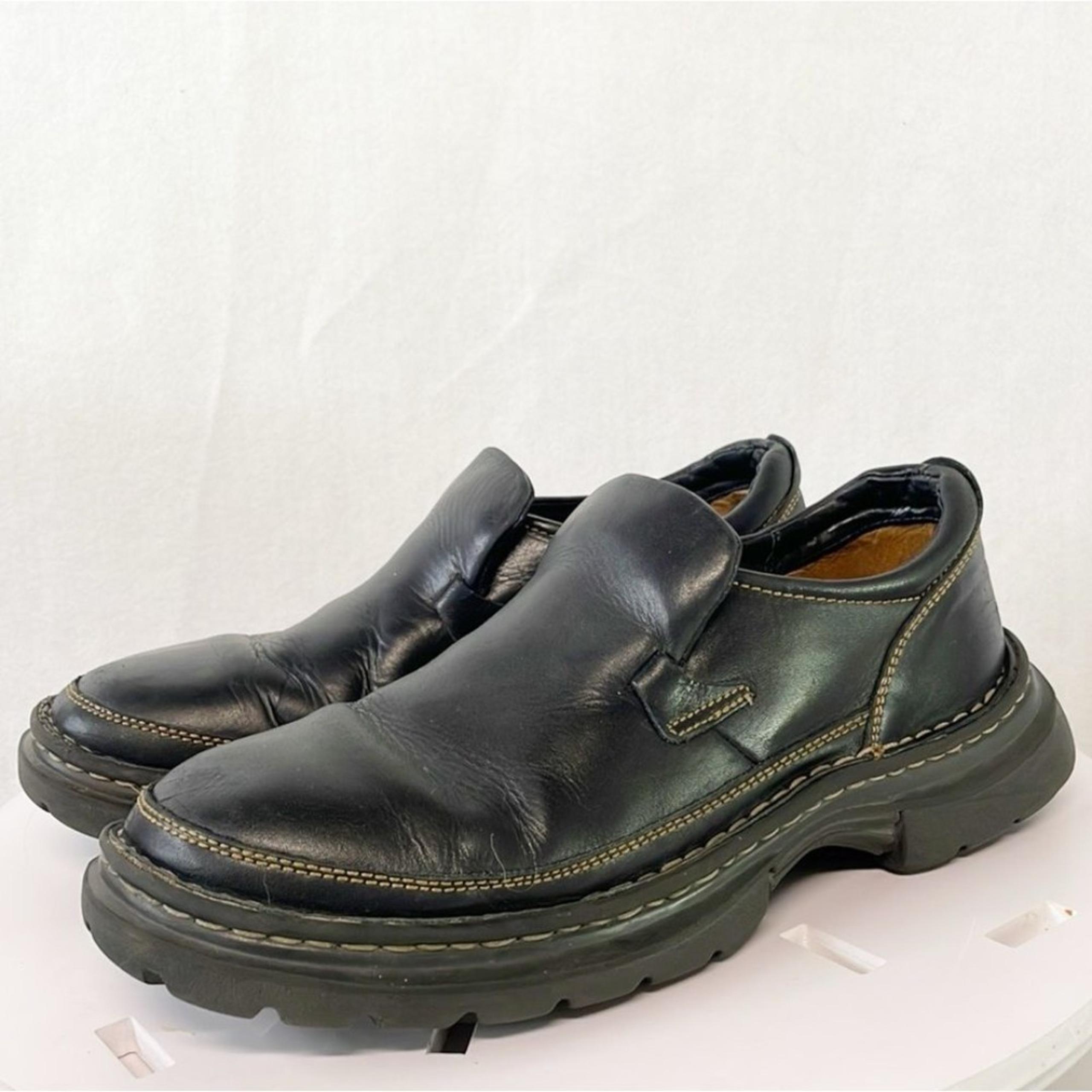 Born Mens Genuine Leather Blast Iii Black Loafers Size 10M Slip On
