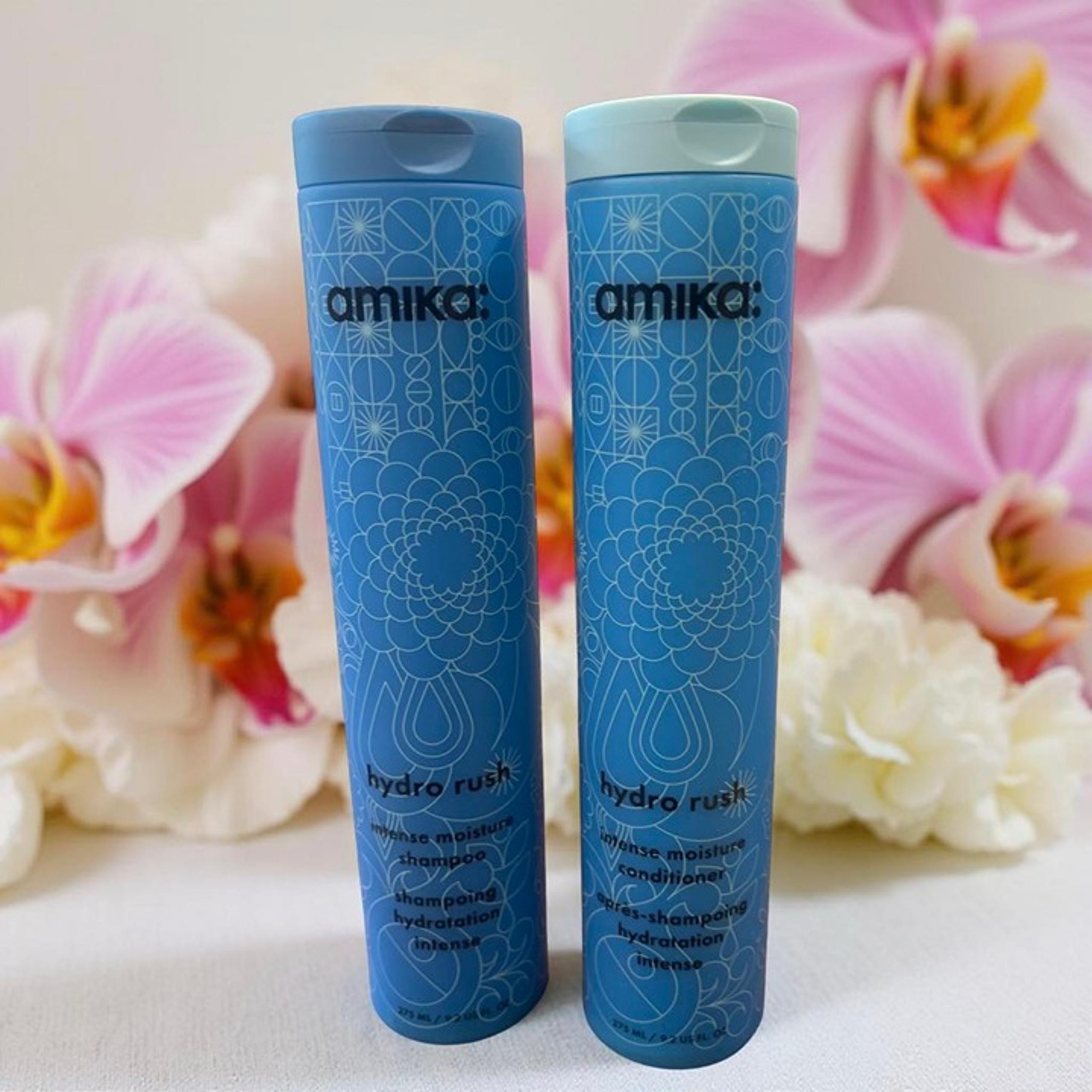 Amika Hydro Rush Intense Moisture Shampoo Conditioner 9 oz
