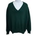 Lands End Drifter Sweater Mens Sz L Green Vintage USA Cotton Preppy Classic
