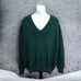 Lands End Drifter Sweater Mens Sz L Green Vintage USA Cotton Preppy Classic