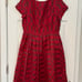 Women’s Moulinette Soeurs Anthropologie Rubied Red Lace Fit & Flare Dress Sz 12