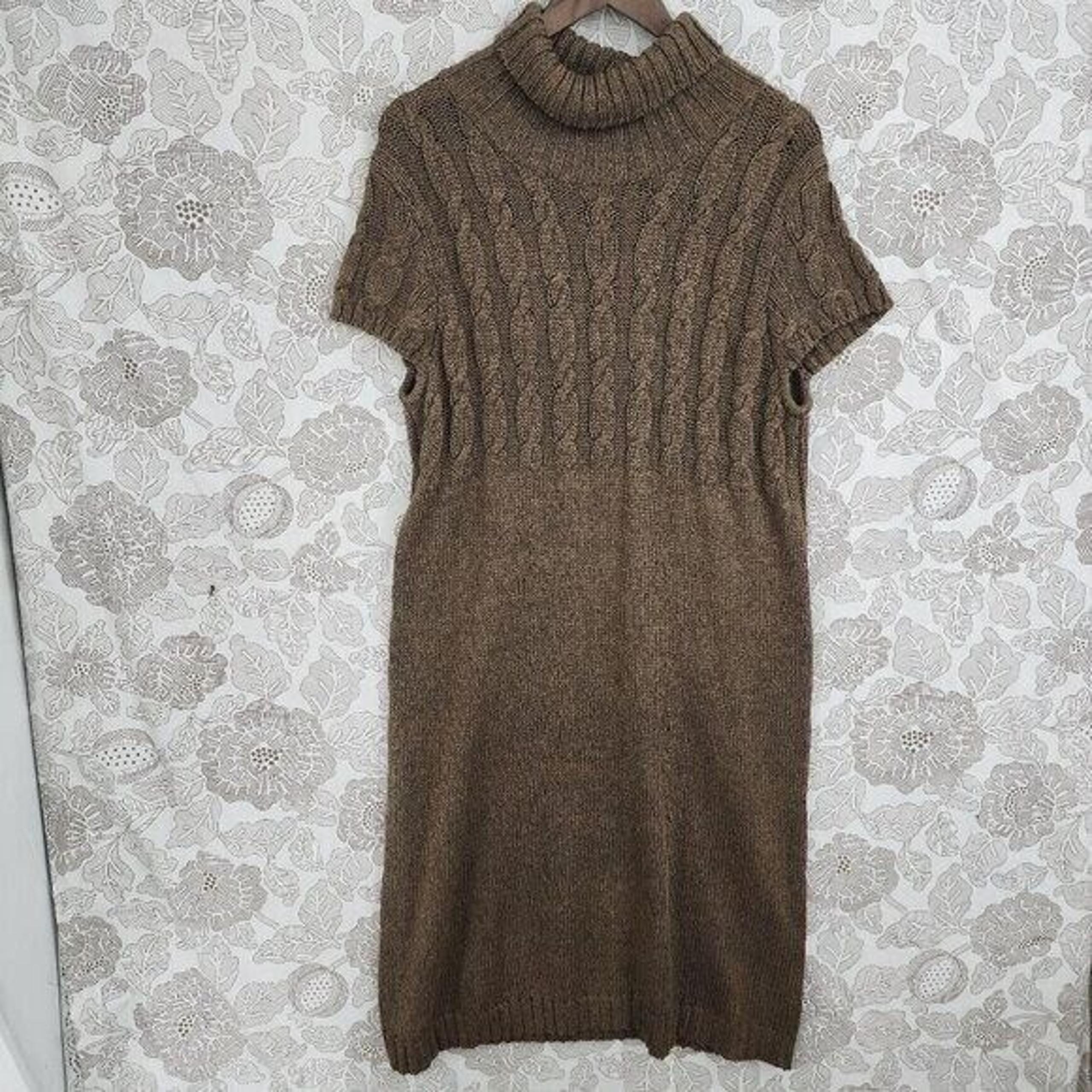 Anthro Rabbit Rabbit Rabbit Wool Turtle neck Knit Sweater Midi Dress Size 14/16W