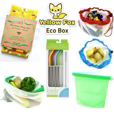 Eco Friendly Starter Set Reusable Straws Produce Bags Beeswax Wraps Silicone Bag