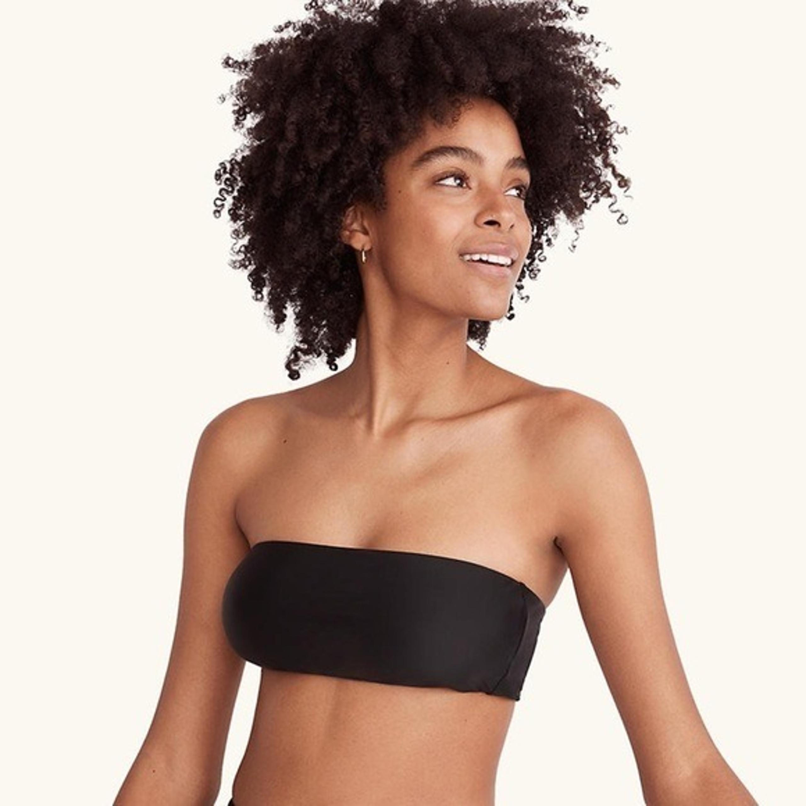 Madewell Second Wave Spaghetti-Strap Bandeau Bikini top, MD327, Small