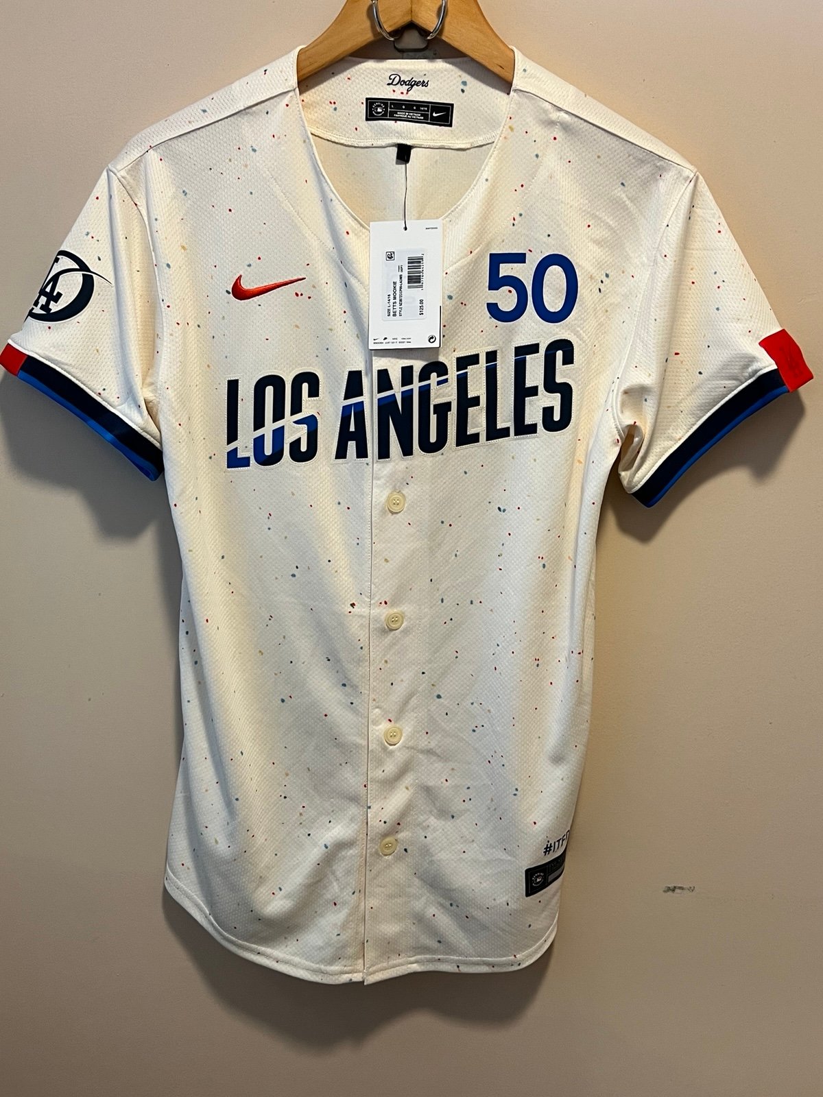 Men's Los Angeles Dodgers Nike Cream City Connect Limited Jersey