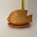 Vintage Yellow Angel Fish Flower Pot/Planter with Attached Saucer