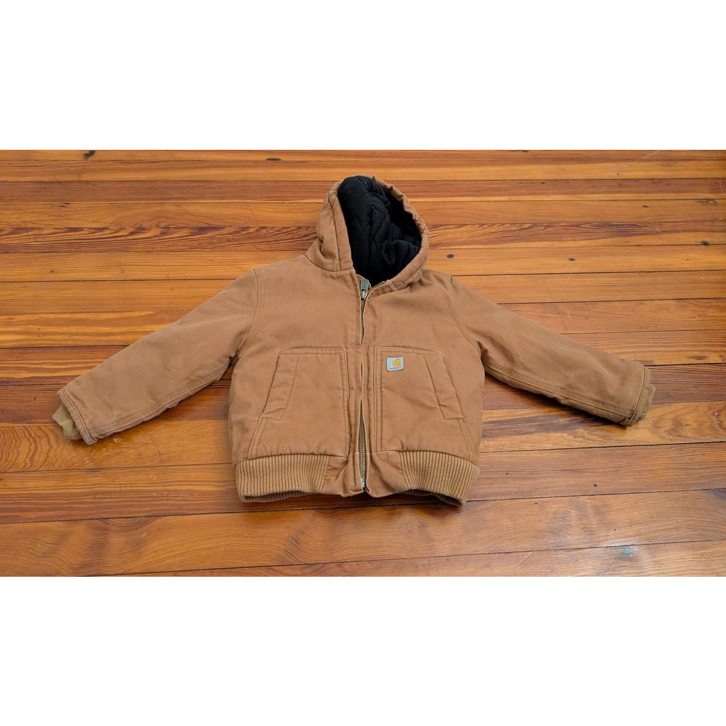 Carhartt Tan Baby 2T Jacket in good condition.