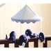 Pottery Barn Kids Whale Crib Mobile Plays Rock-A-Bye Baby Blue Green Polka Dots