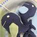 Pottery Barn Kids Whale Crib Mobile Plays Rock-A-Bye Baby Blue Green Polka Dots