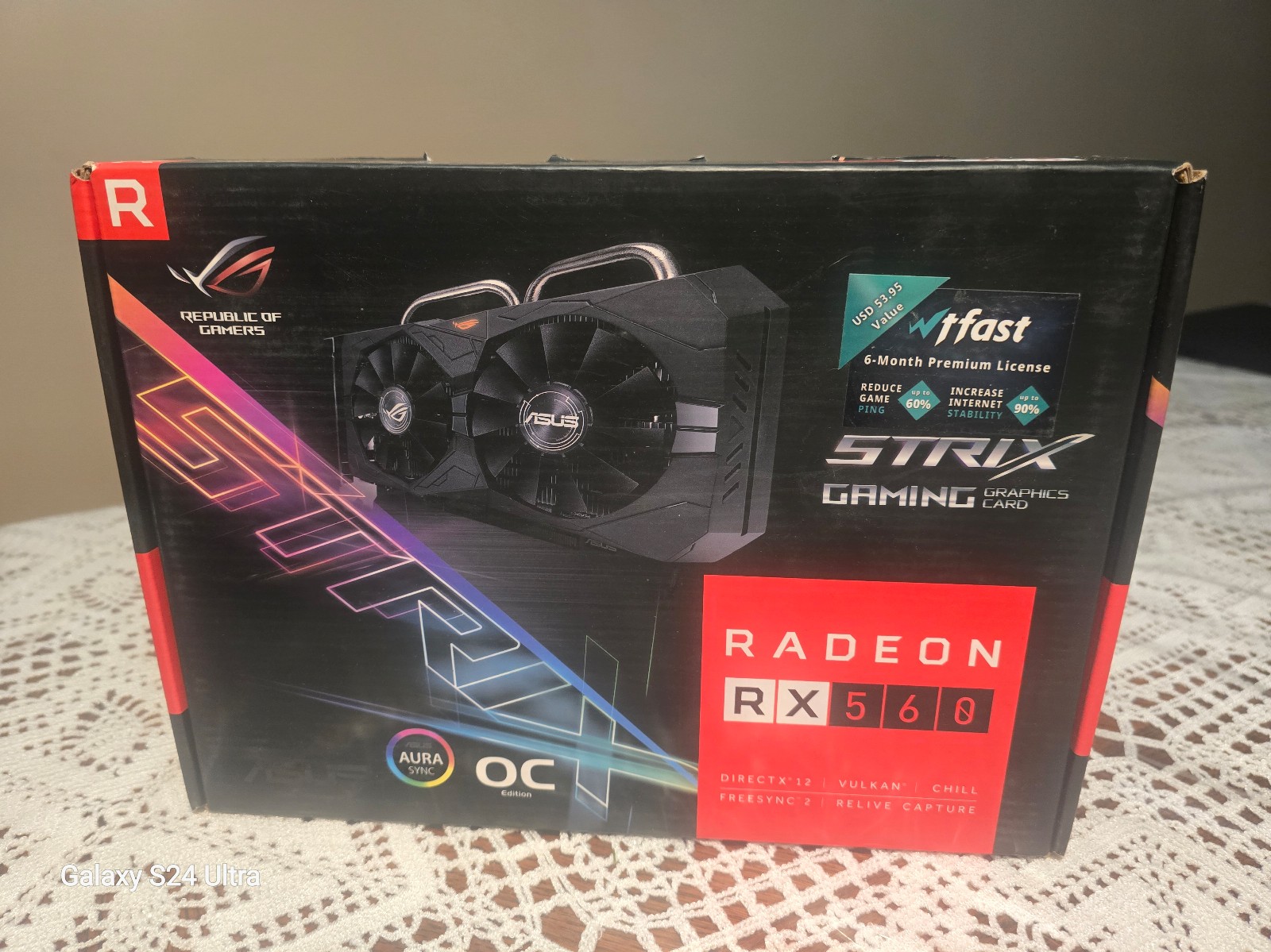 ASUS GRAPHICS CARD RX560.