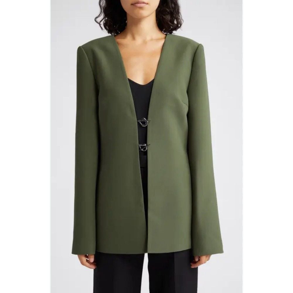 SIR. Gilles Toggle Accent Blazer in Olive Size 3 Size 8