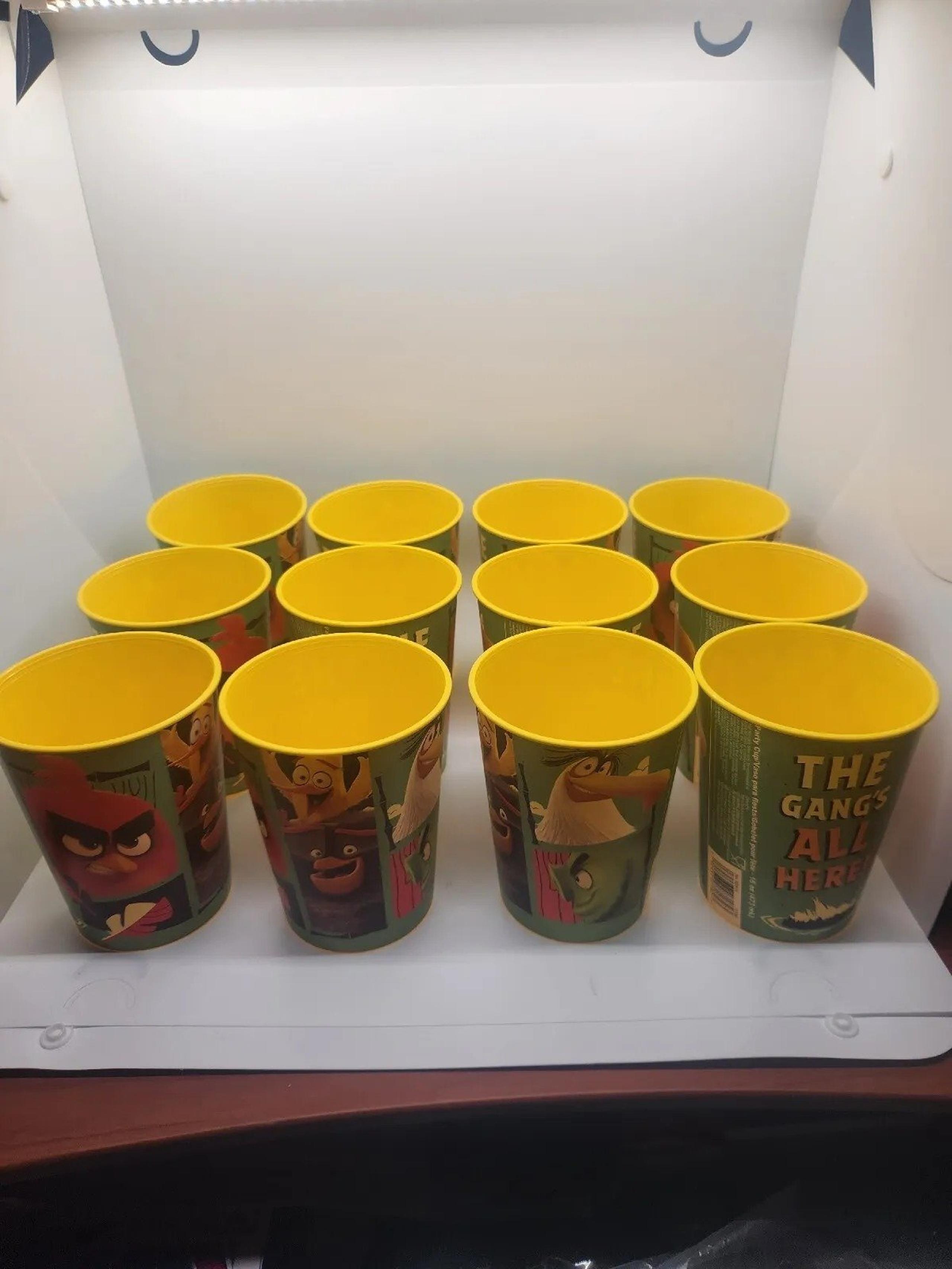 Angry Birds Designware 16oz Party Cups Lot of 12 Plastic Favor Keepsake Cups