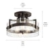 Kichler Colmar 14 3 Light Farmhouse Semi Flush Bronze Ceiling Light