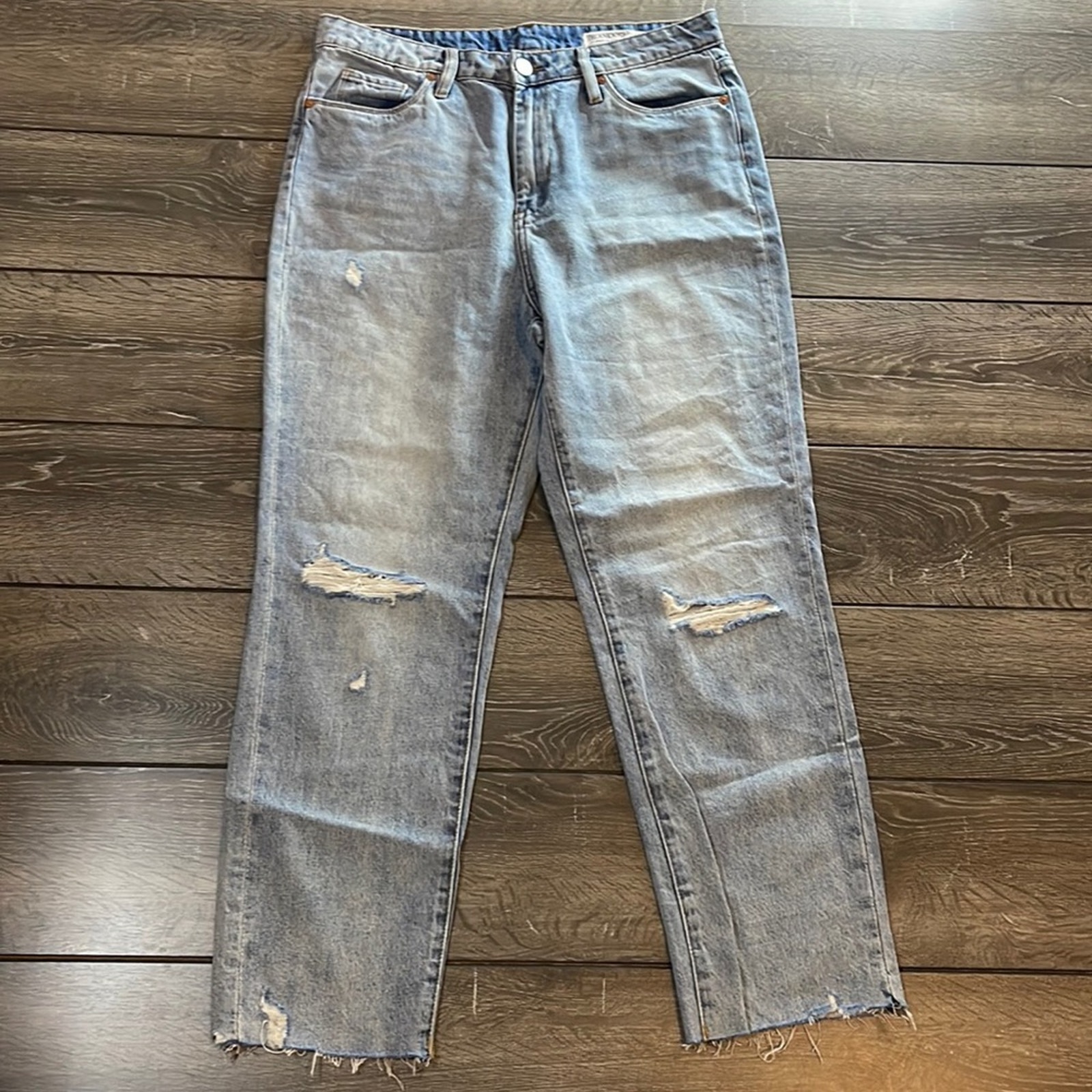 Blank NYC The Madison Crop Distressed Blue Jeans Women’s Size 29