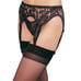 Lace Garterbelt and Thong - One Size - Black Black