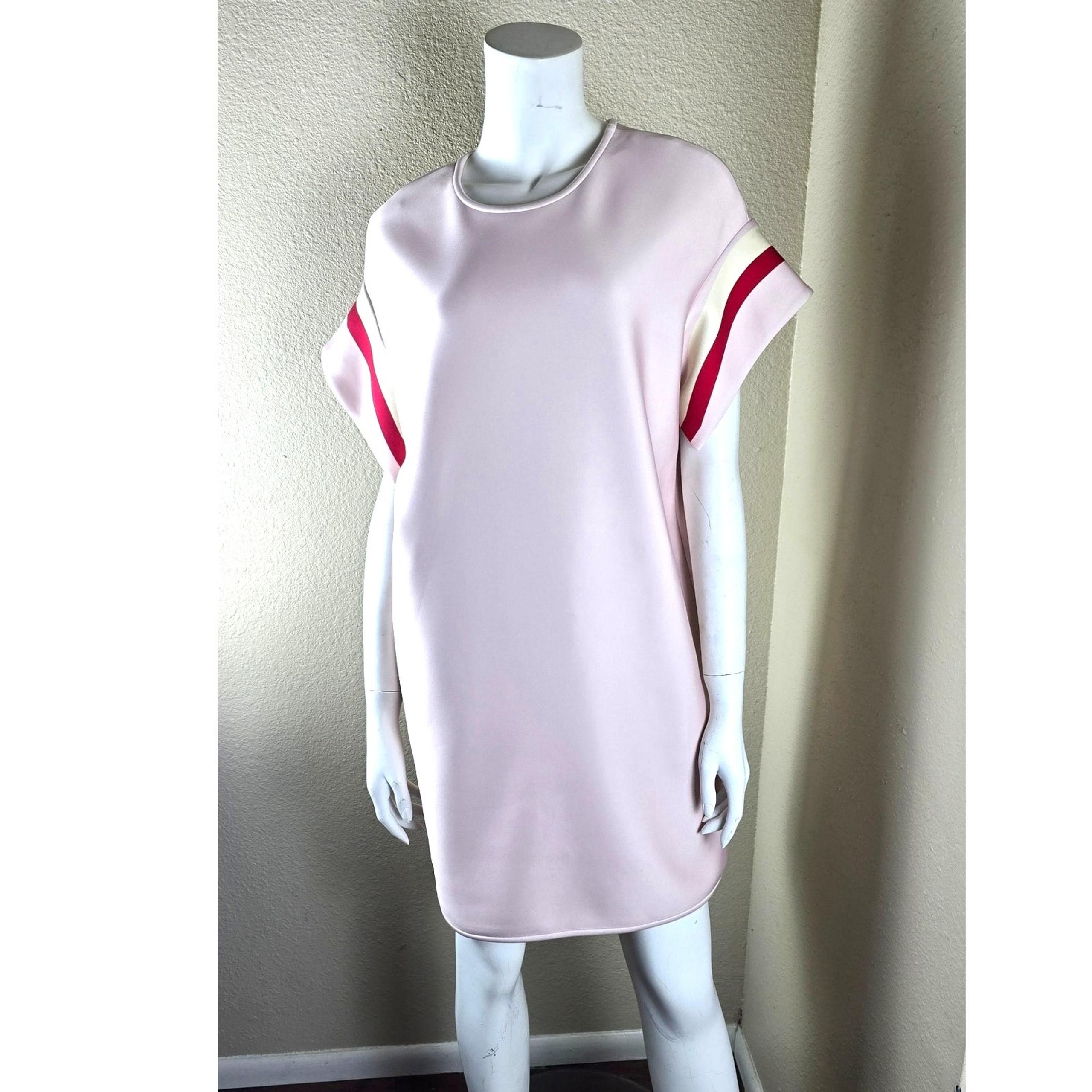 Cynthia Rowley Light Pink T-Shirt Banded Mini Dress Split Sleeves, Large