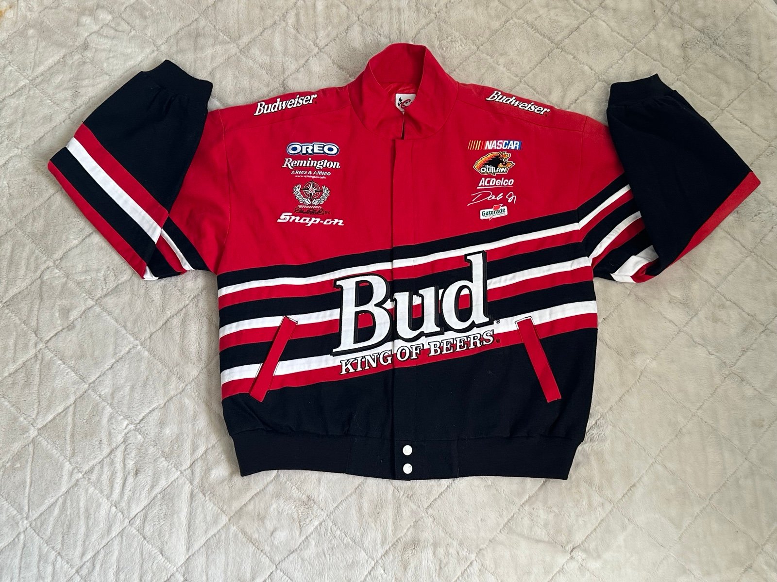 Chase authentic nascar racing varsity jacket xxl
