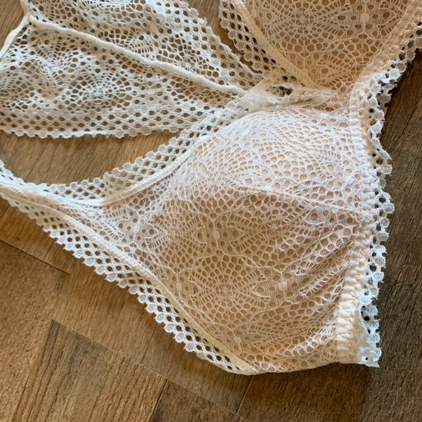 VS Crochet Coconut Lace Padded Bralette - Clothing