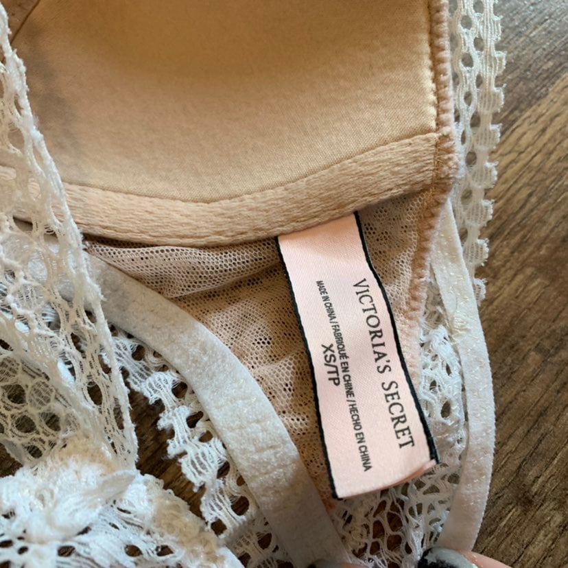 VS Crochet Coconut Lace Padded Bralette - Clothing