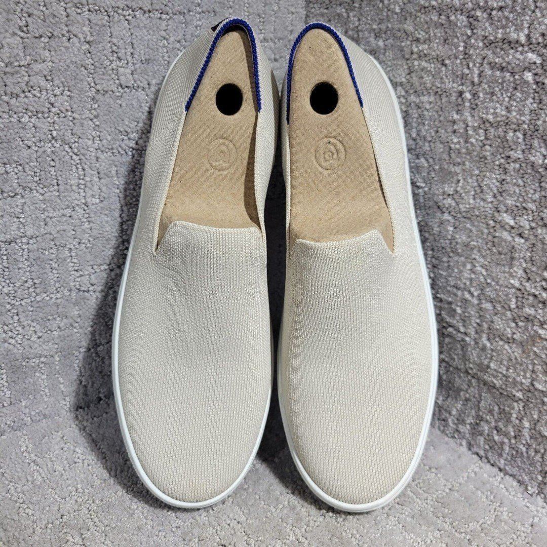 Rothy's The Sneaker Sand Ivory Textile Slip On Casual Shoes Women's Size 11 US