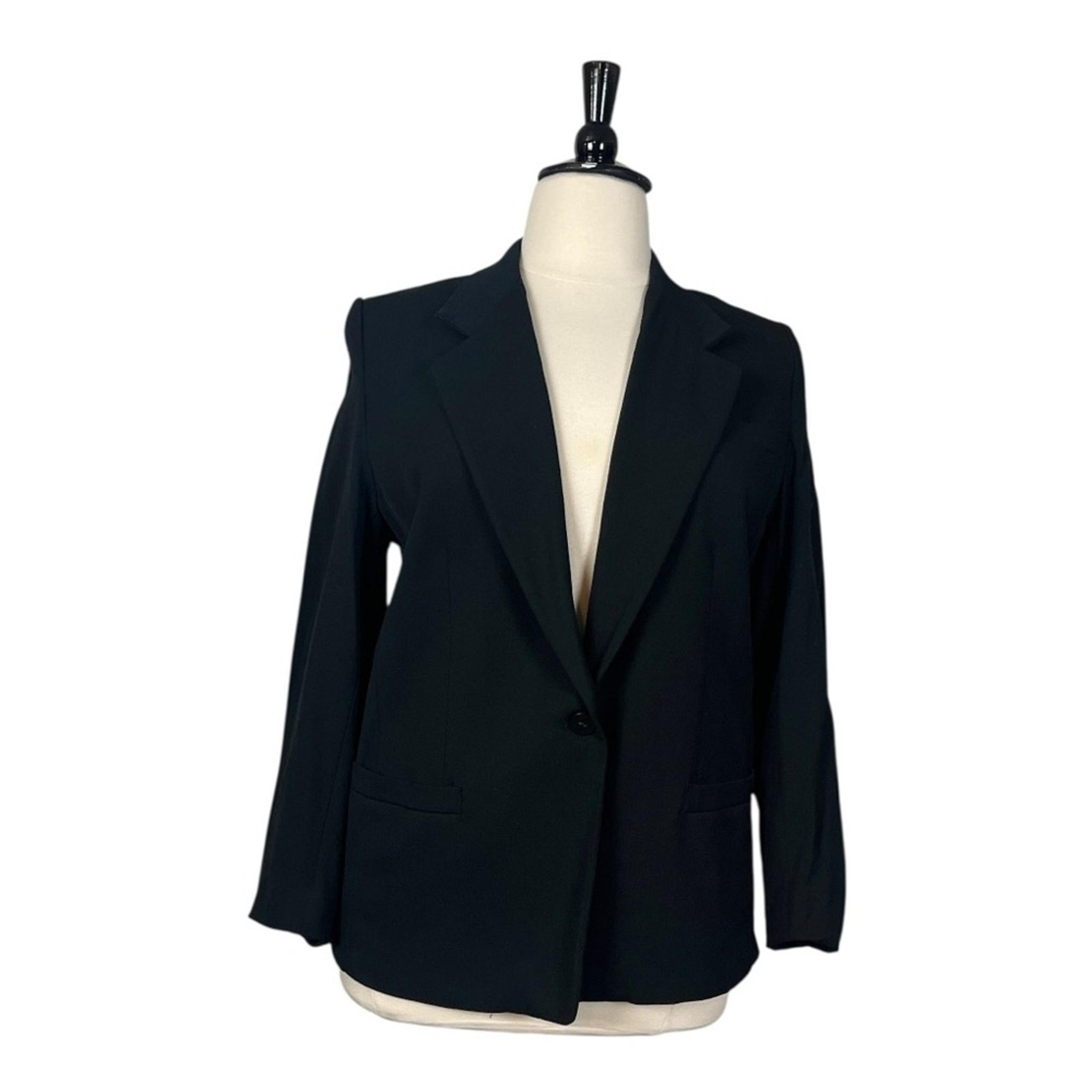 Austin Reed Vintage Black Blazer Worsted Wool Double Button Women’s Size 18