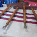 4 Antique Oak Table Legs With Glass Ball Talon Feet