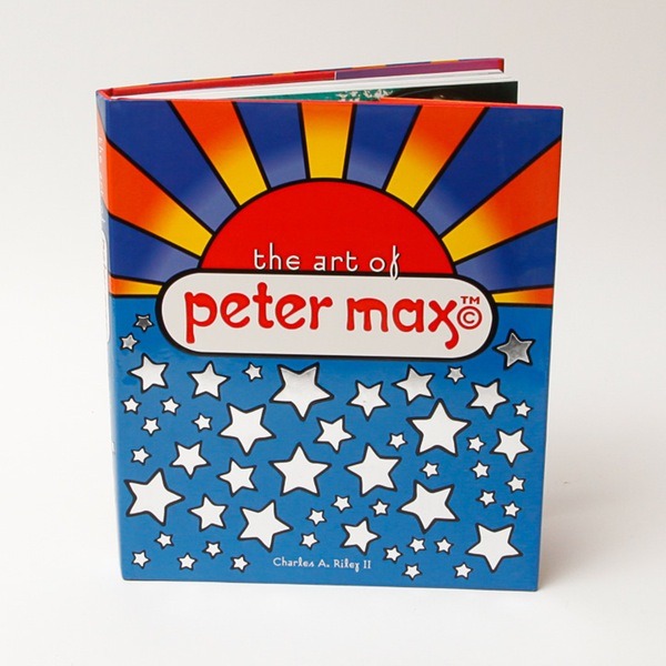 THE ART OF PETER MAX 1st EDITION SIGNED BOOK WITH ORIGINAL ART