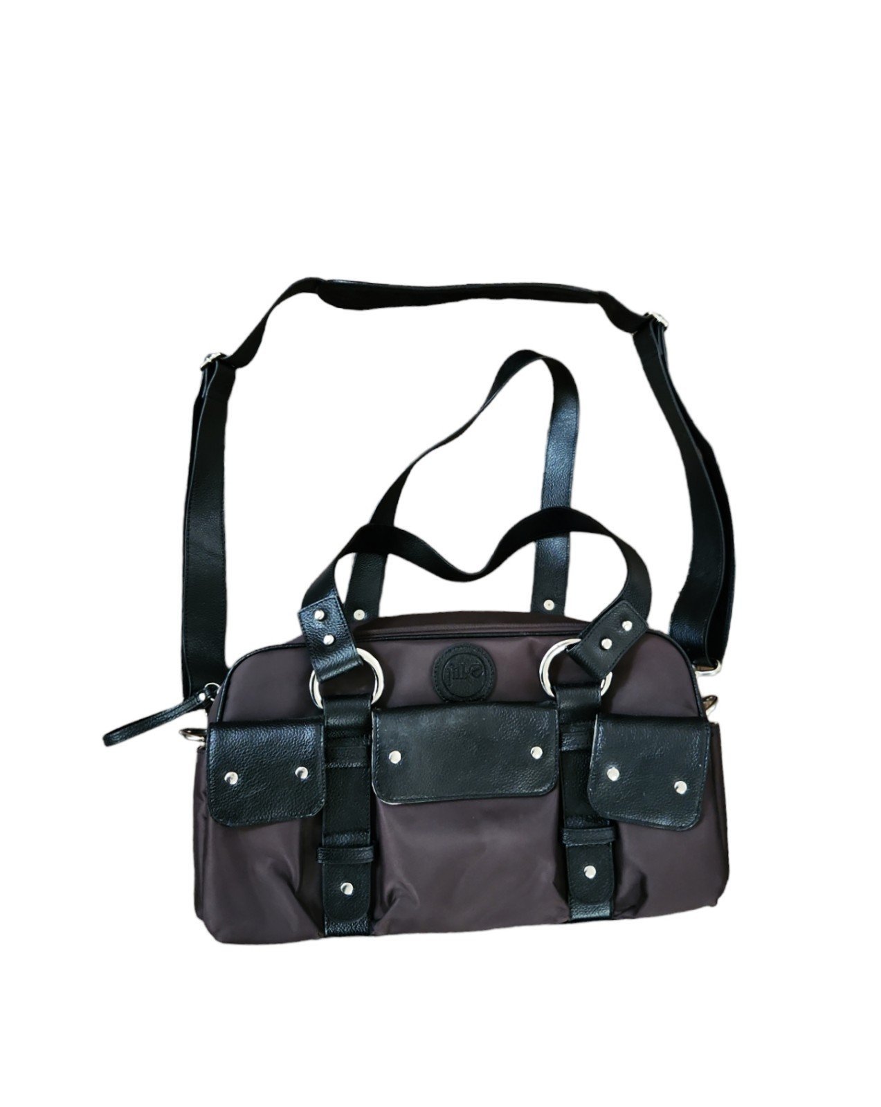 Jill-E Designs Brown Black Camera Bag With Shoulder Strap Polka Dot Colorway