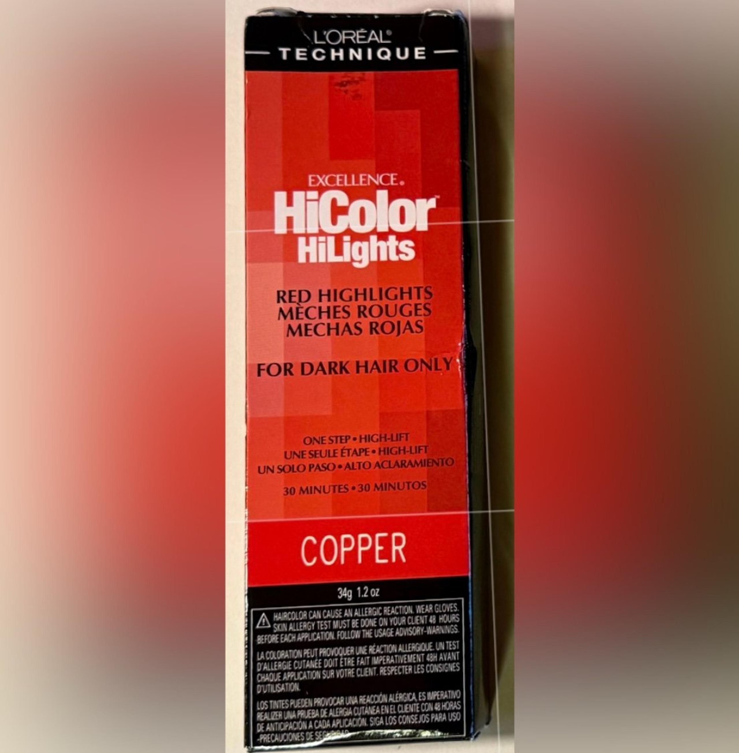 L'Oreal Technique HiColor Red HiLights Permanent Hair Color For Dark Hair. Color