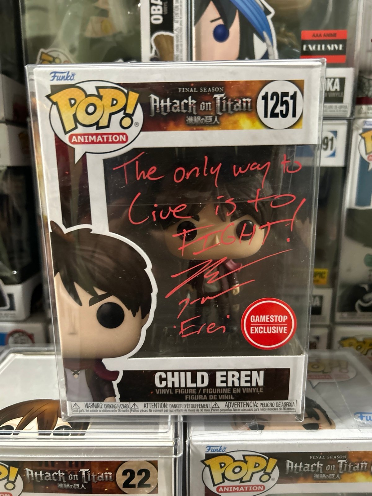 Child Eren Signed funko Pop