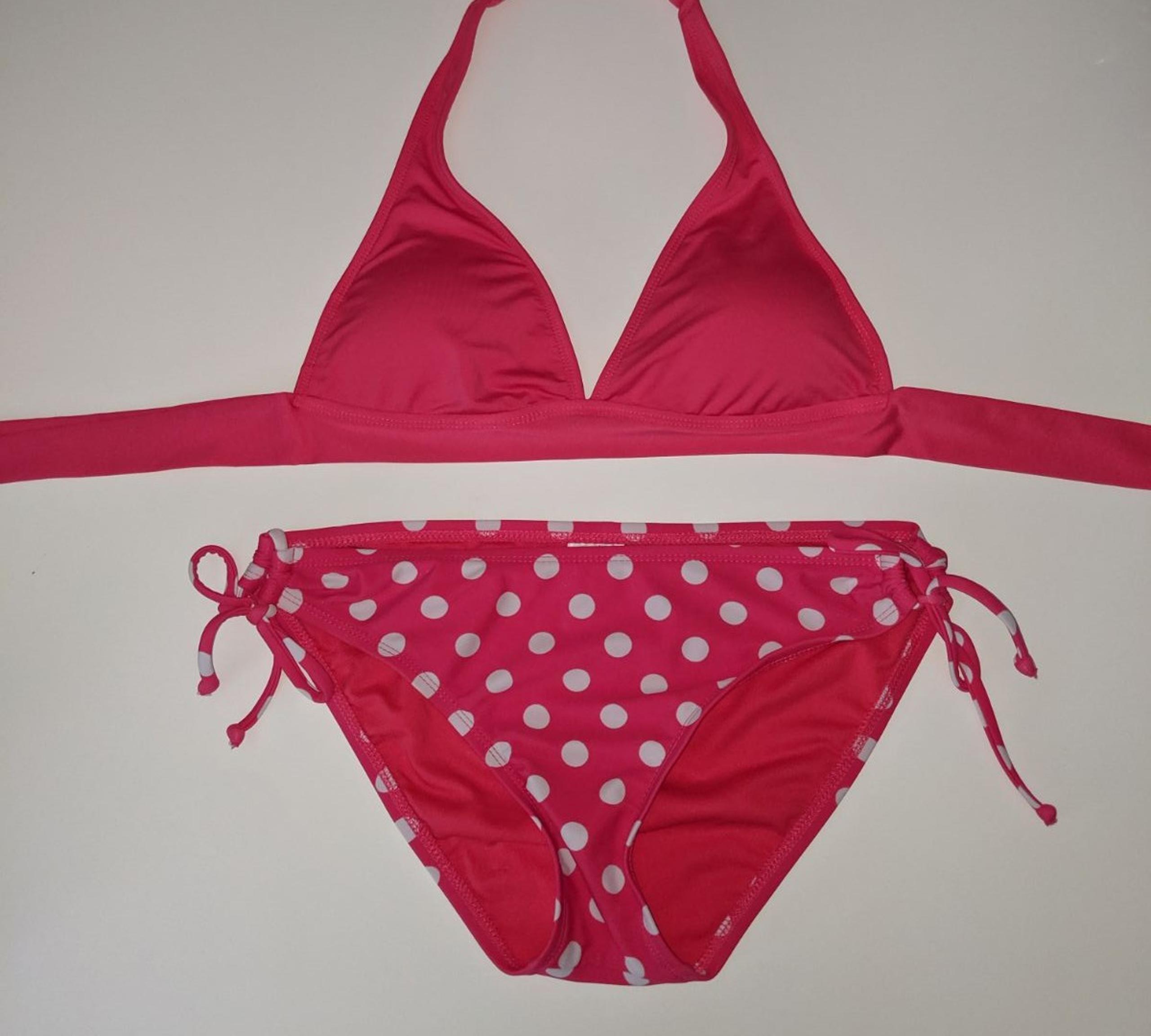 Pink Polka Dotted Bikini Two Piece