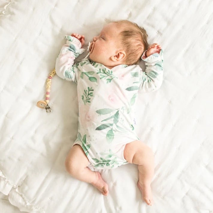 Mama Coco RUFFLE CUFF LONG SLEEVE WINGED BODYSUIT