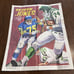 1970 Topps Football Poster Inserts NFL Hall Of Fame Illustrations USA Vintage