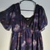 Dragonfly Floral Print Chiffon Handkerchief Hem Dress