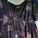 Dragonfly Floral Print Chiffon Handkerchief Hem Dress